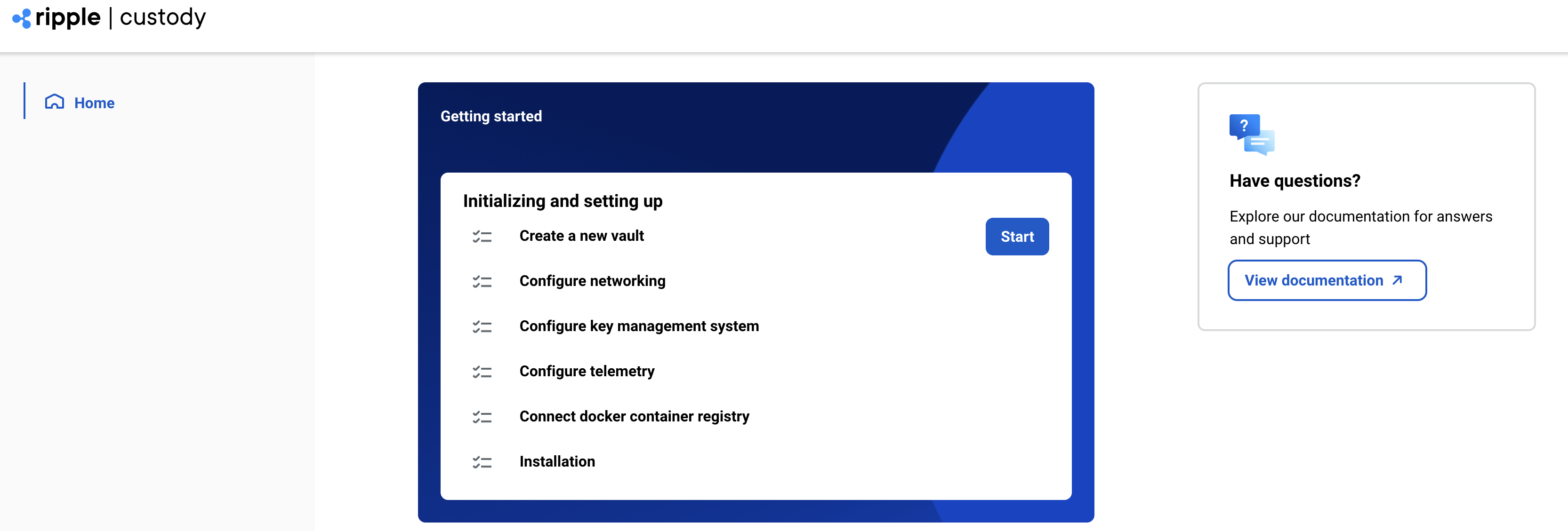 Custody onboarding