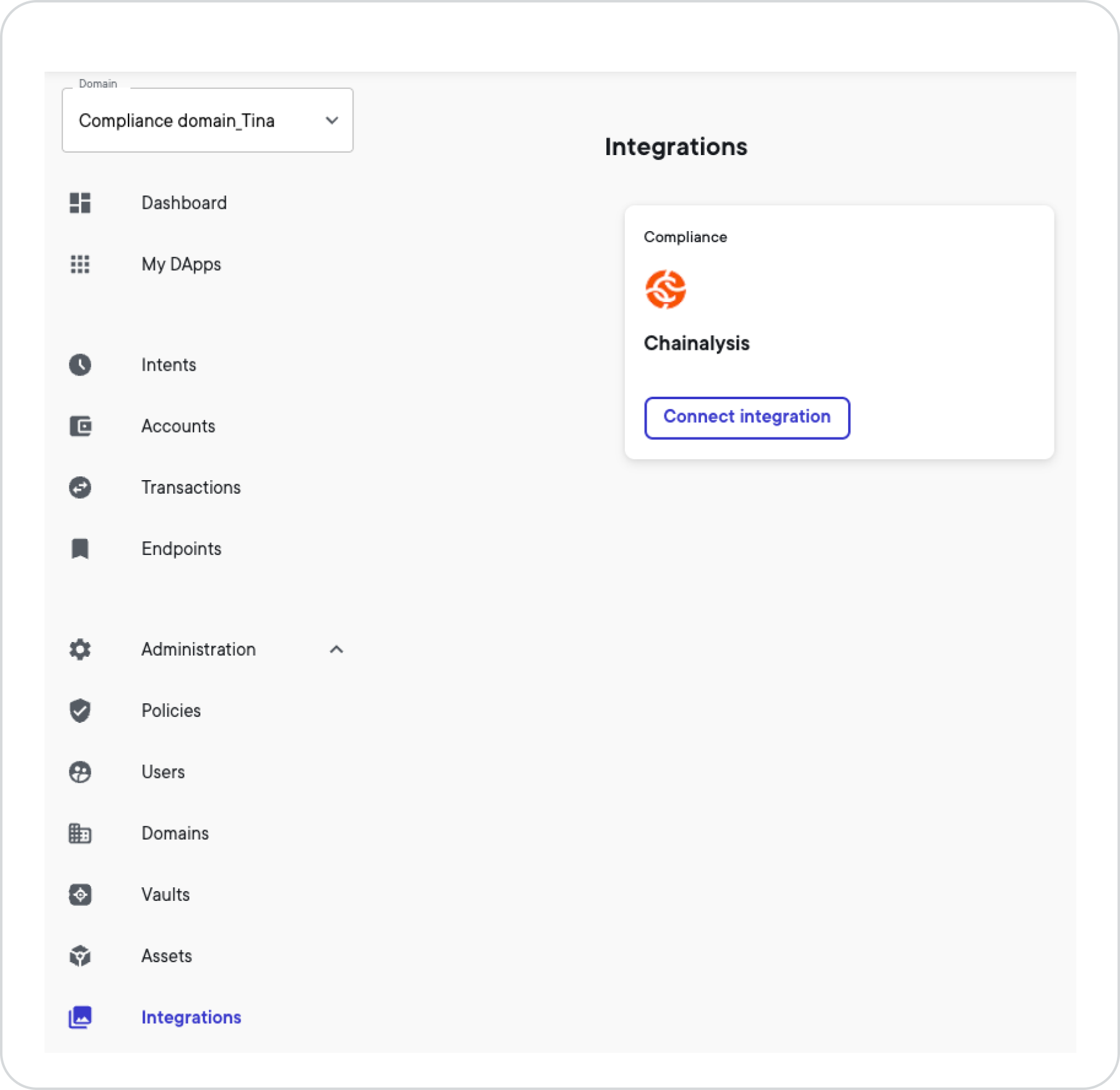 Connect Chainalysis integration