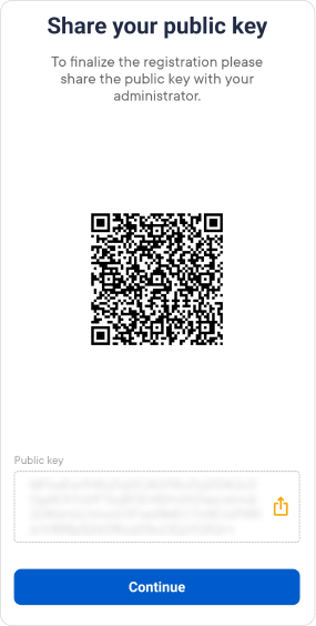 App registration share key