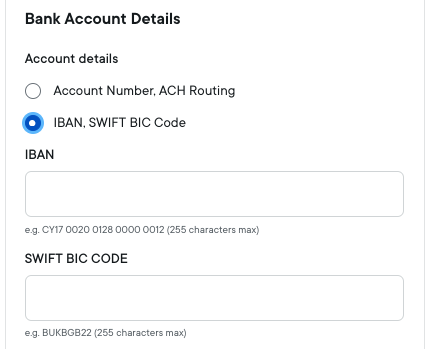 Iban, Swift Bic Code