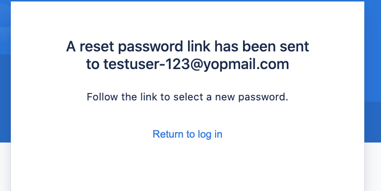 Password Reset Link Sent