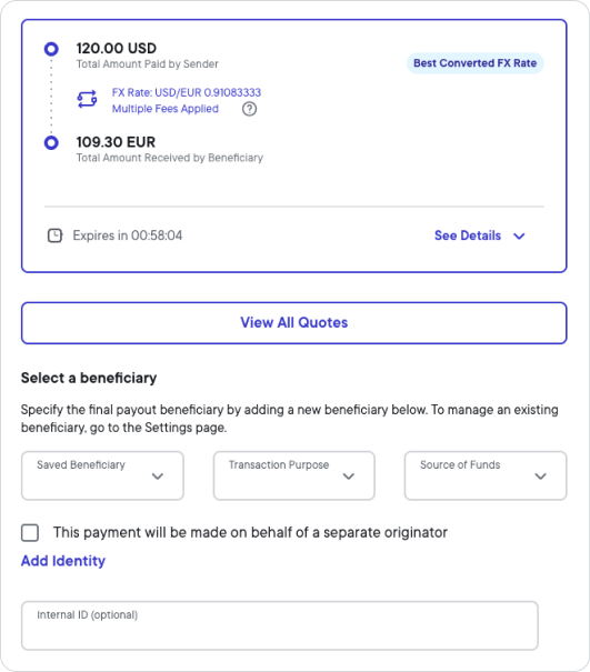 Quote options