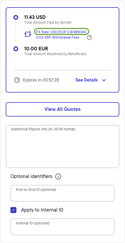 New payment quote review