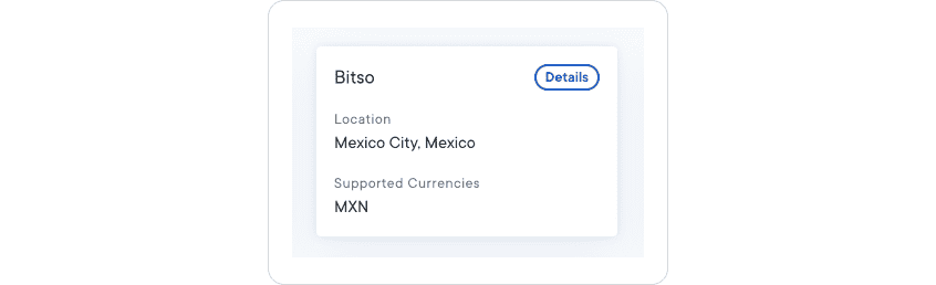 Exchange details button