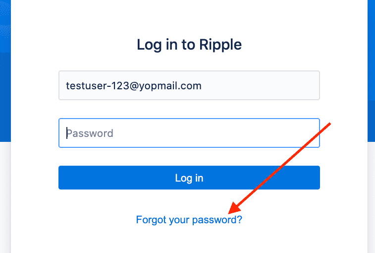 Password Reset Confirmation Page