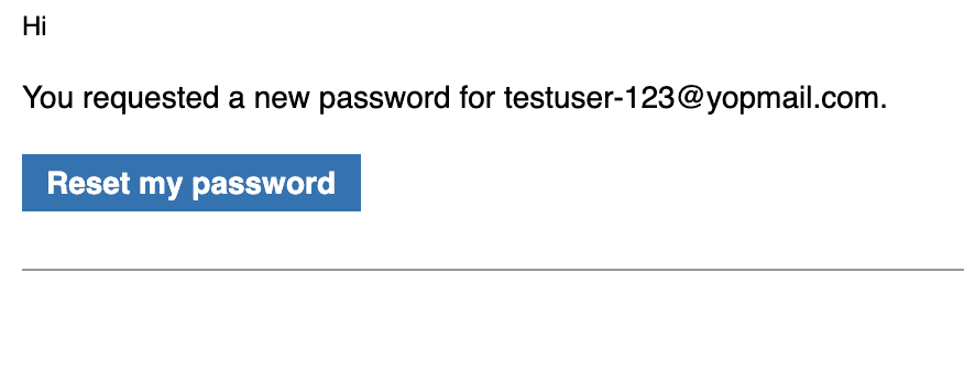 Reset Password Email