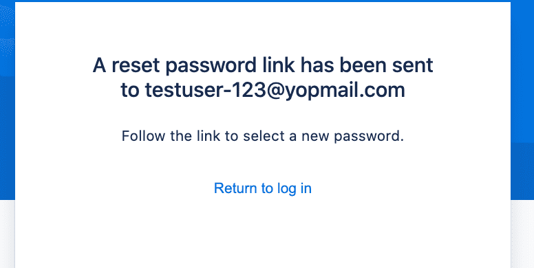 Password Reset Link Sent
